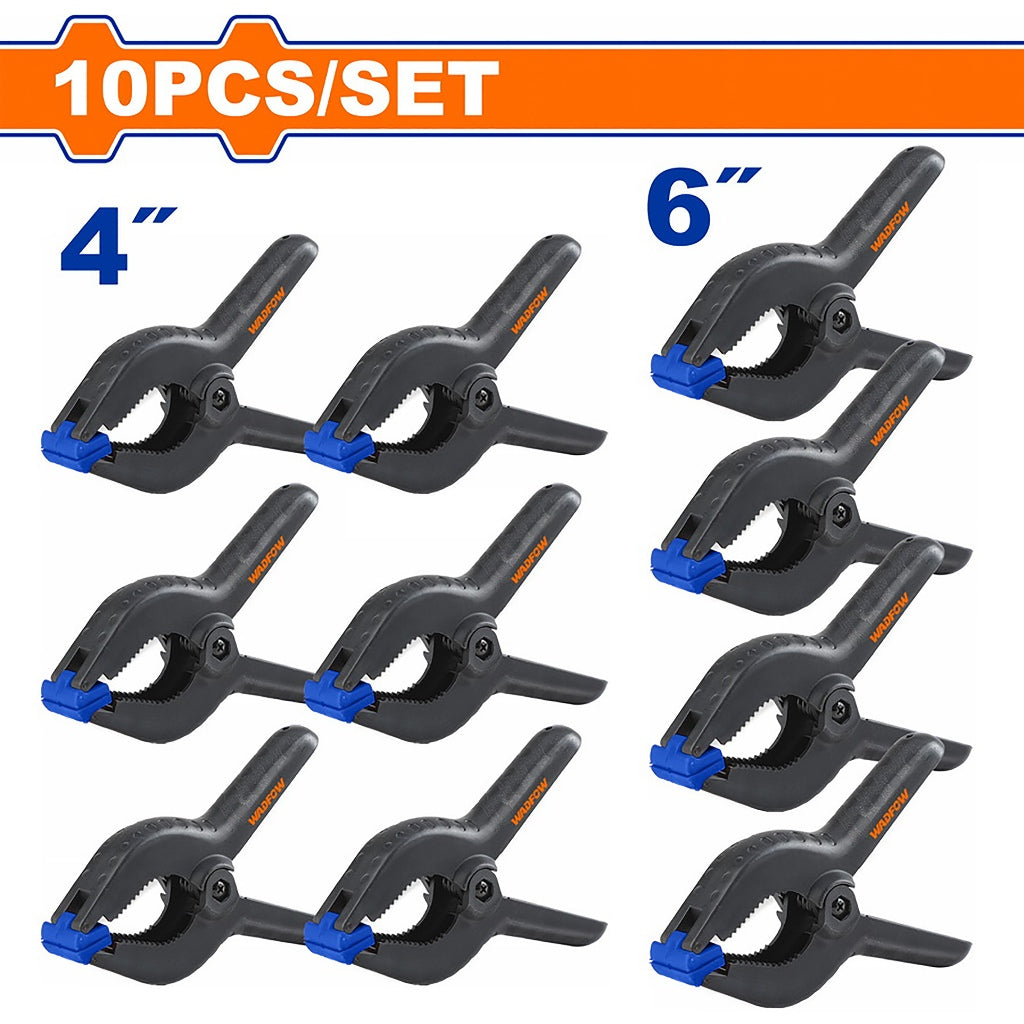 Wadfow  10pieces/Set Spring Clamp with Fiberglass Mixture Body For Woodwork DIY WCZ5510
