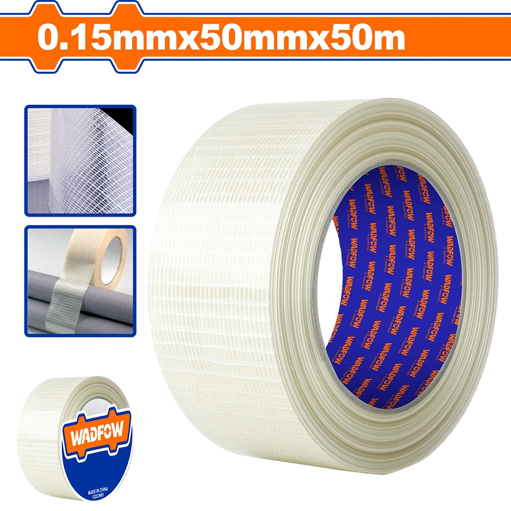 Wadfow Fiberglass Filament Grid Tape 50 meters (WHT)