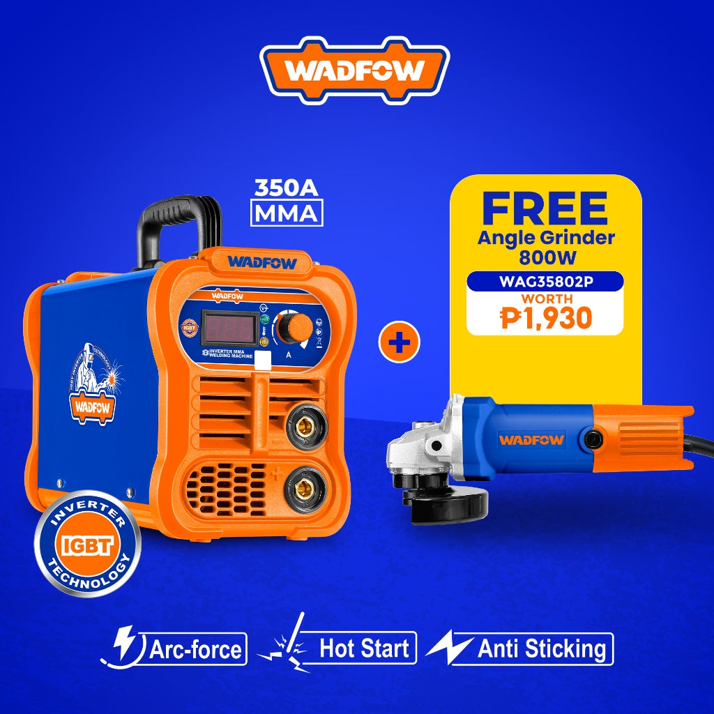 Wadfow 320A / 350A MMA Welding Machine Inverter Portable IGBT (Freebies 800w Angle Grinder) (WHT)