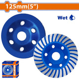Wadfow 125mm(5inches) Wet Grinding Diamond Cup Wheels Disc (SOLD PER PIECE) WXK1500