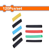 Wadfow  120PCS/Set Polyethylene Material Heat Shrink Tubing Assortment WUR1B01 WAD-HT
