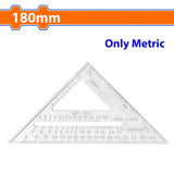 Wadfow  7"/180mm Aluminum Angle Square Speed Triangle Carpenter Ruler Only Metric WSR2207
