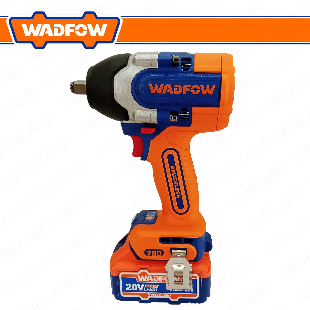 Wadfow by Winland P20S/20V Brushless Motor Lithium-Ion Cordless Impact Wrench 780NM WCD1B78 WAD-CT