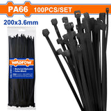 Wadfow 800PCS/Set Multipurpose Nylon Cable Ties Self Locking Zip Ties Cable WTE1234