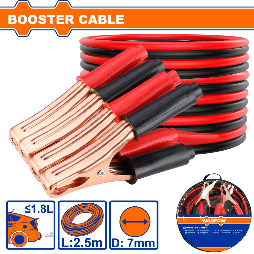 Wadfow Booster Cable for Automotive Battery Jumper (WHT)