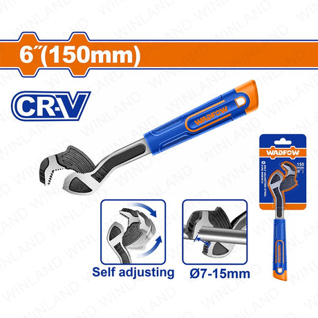 Wadfow by Winland 6in/8in/10in/12in Self Adjusting Steel Pipe Wrench WAD-HT