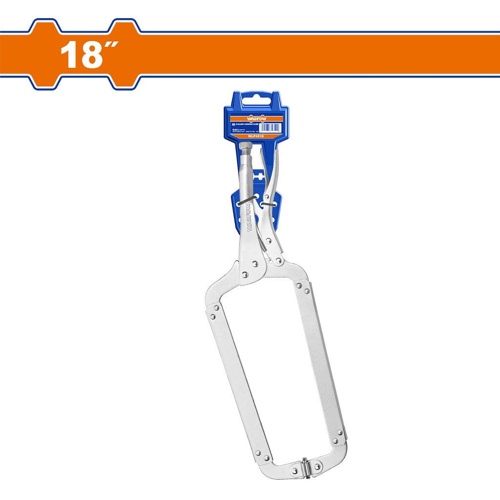 Wadfow 18-Inches Carbon Steel C-Clamp Plier Vise Locking Pliers Vice Grip WLP4218 WAD-HT