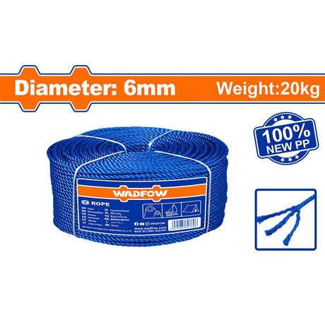 Wadfow 100% Polyethelyne Nylon Rope use for binding woods & trees SOLD PER ROLL WRZ23 (WHT)