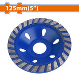 Wadfow 125mm(5inches) Wet Grinding Diamond Cup Wheels Disc (SOLD PER PIECE) WXK1500