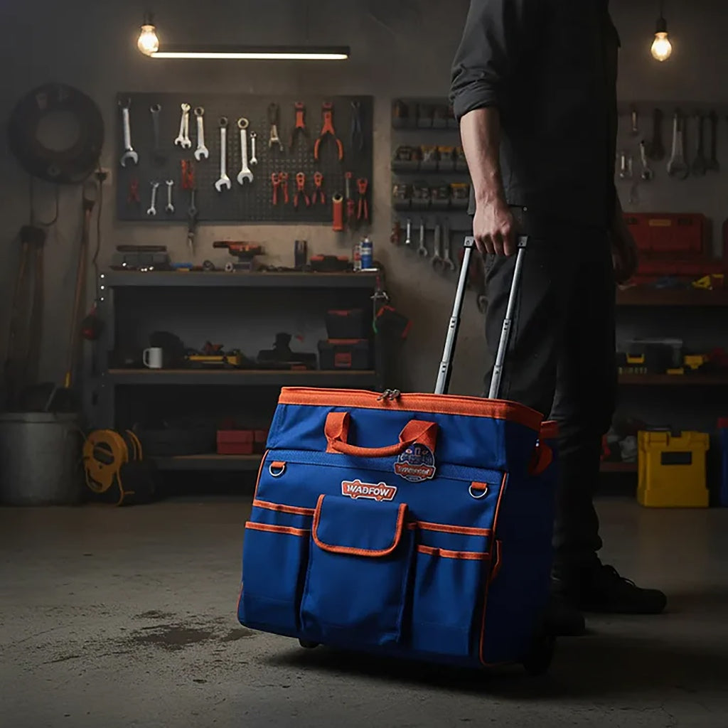Wadfow by Winland 19inches Industrial Rolling Rigid Tool Bag Storage Organizer Box Max.20KG WTGR102
