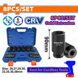 Wadfow Set of 8-Pieces 3/4inches Dr. Deep Impact Socket Set WMS4D09 WAD-HT