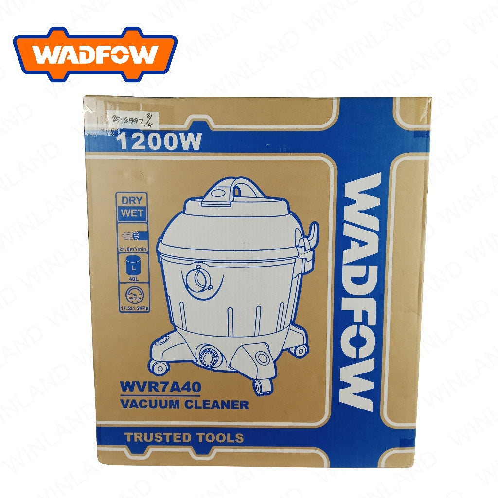 Wadfow 1200W Wet & Dry Vacuum Cleaner 40L Capacity Household Floor Cleaning Tools WVR7A40