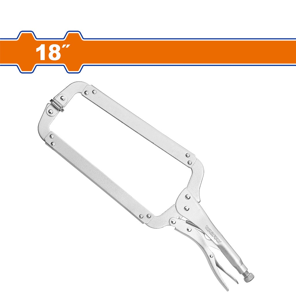 Wadfow 18-Inches Carbon Steel C-Clamp Plier Vise Locking Pliers Vice Grip WLP4218 WAD-HT
