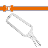 Wadfow 18-Inches Carbon Steel C-Clamp Plier Vise Locking Pliers Vice Grip WLP4218 WAD-HT