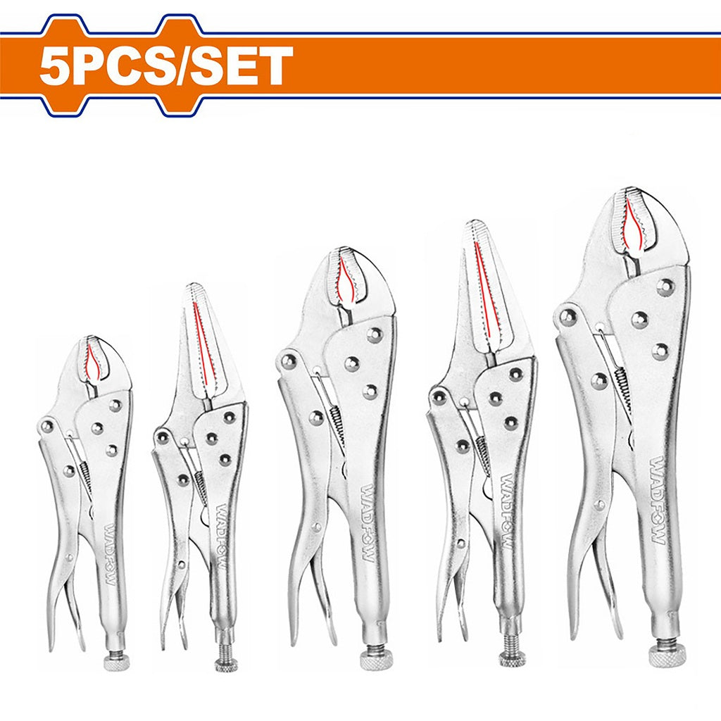 Wadfow 5pieces/Set Carbon Steel Locking Pliers Set WLP5405 WAD-HT