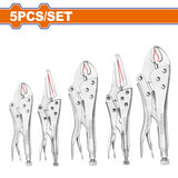 Wadfow 5pieces/Set Carbon Steel Locking Pliers Set WLP5405 WAD-HT