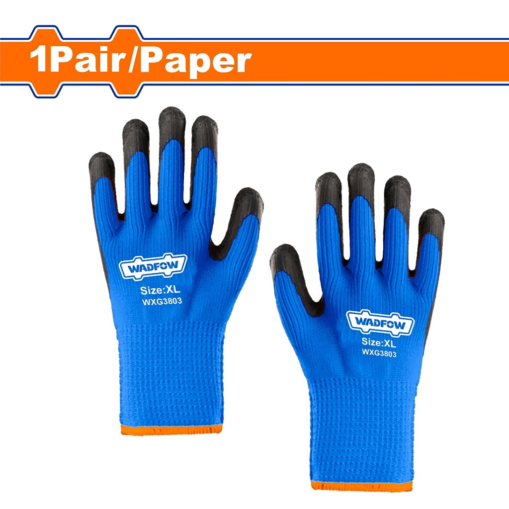 Wadfow  Industrial High Grade Hand Protection Cold Grip Latex Gloves (XL) WXG3803 WAD-HT