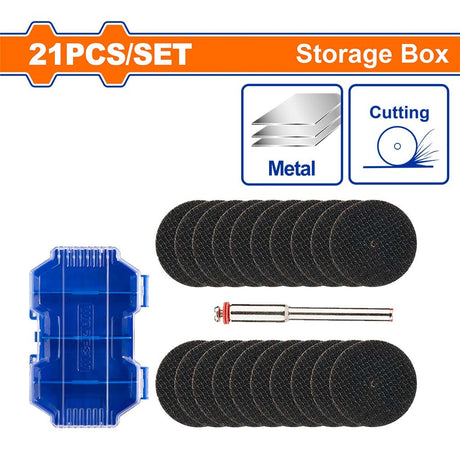 Wadfow 10pcs-80pcs Mini Grinding Drill Accessories Set Sold Per Case (WHT)