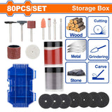 Wadfow 10pcs-80pcs Mini Grinding Drill Accessories Set Sold Per Case (WHT)