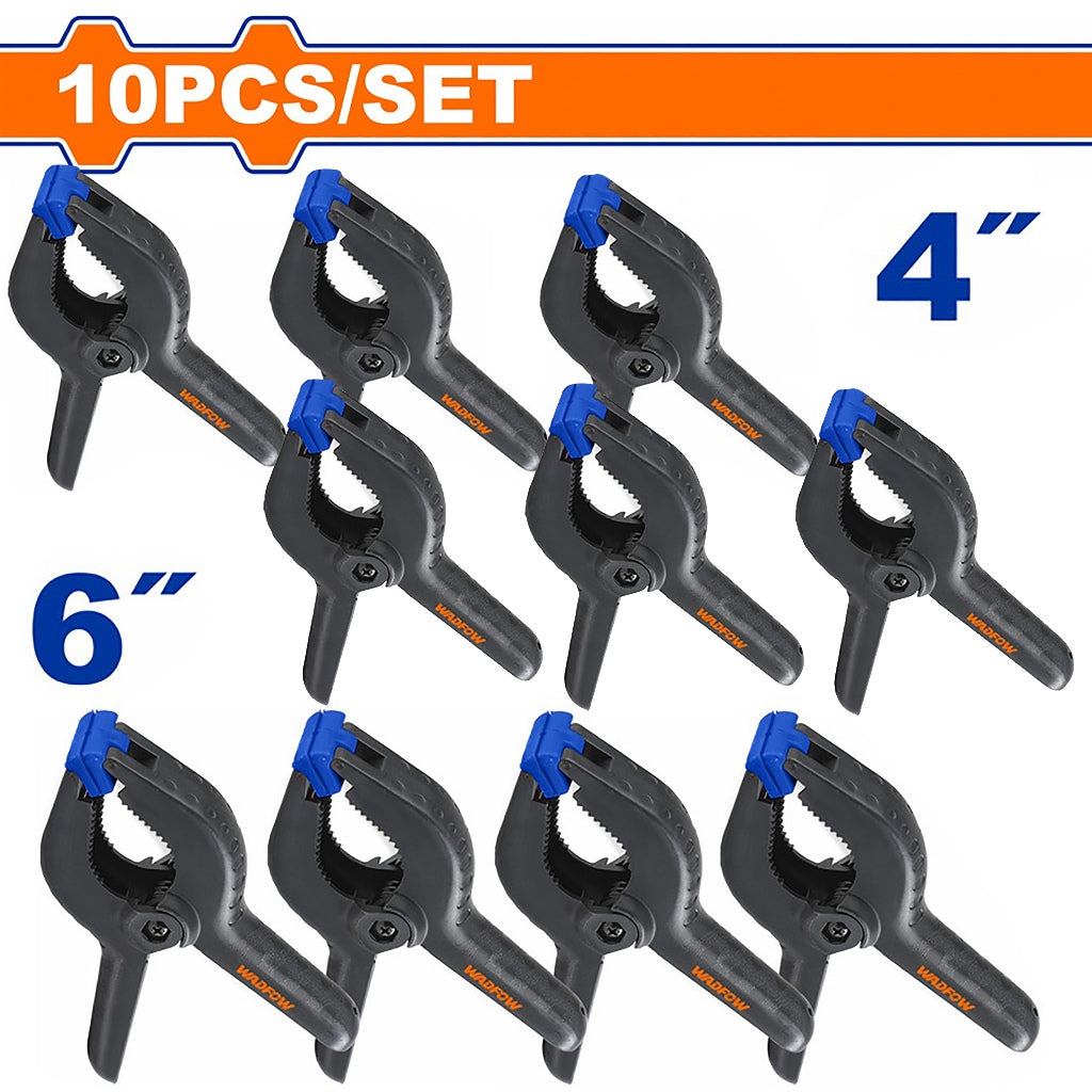 Wadfow  10pieces/Set Spring Clamp with Fiberglass Mixture Body For Woodwork DIY WCZ5510