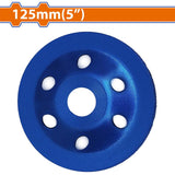 Wadfow 125mm(5inches) Wet Grinding Diamond Cup Wheels Disc (SOLD PER PIECE) WXK1500