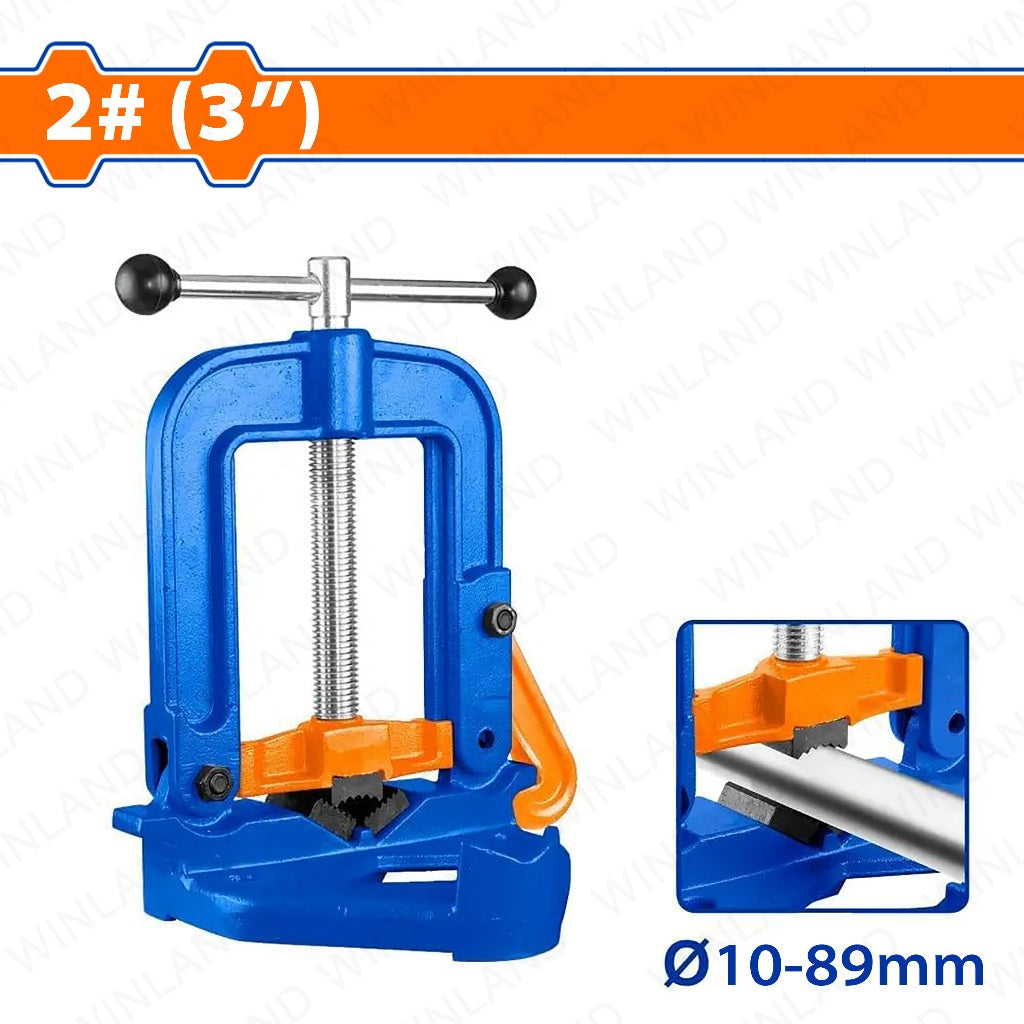Wadfow by Winland Heavy Duty Pipe Vise Bench Yoke for Fixing Pipe Clamp, 2in/3in/4in/6in WAD-HT