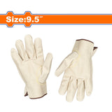 Wadfow 9.5inches Leather Work Gloves with Wrist extension and Binding Edge WLG1001 WAD-HT