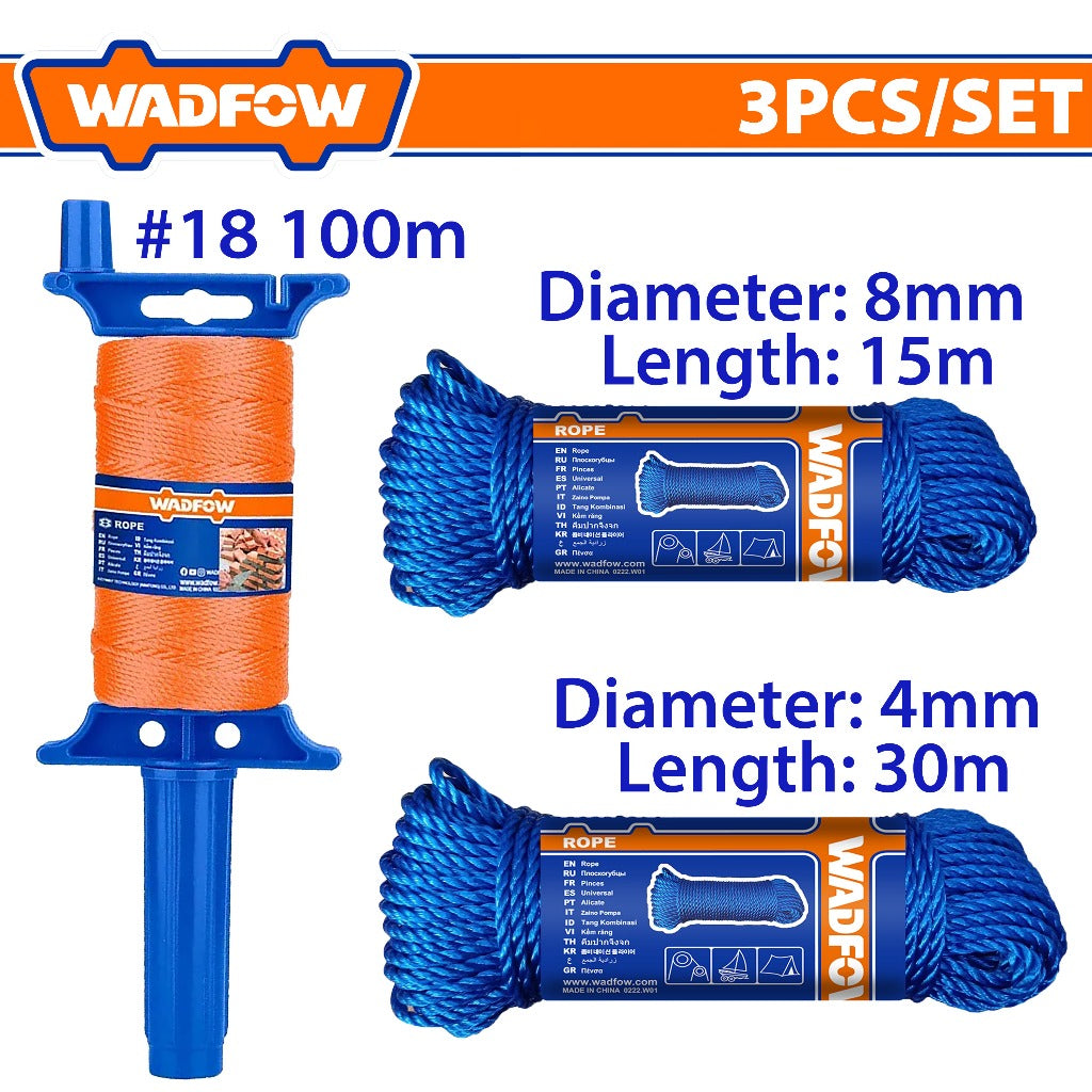 Waddle Rope Wadfow Monofilament Twist Rope and Buoyant Rope Mason Twine 3PCS/Set W ...