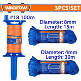 Wadfow  Monofilament Twist Rope and Buoyant Rope Mason Twine 3PCS/Set WRZ6003 WAD-HT