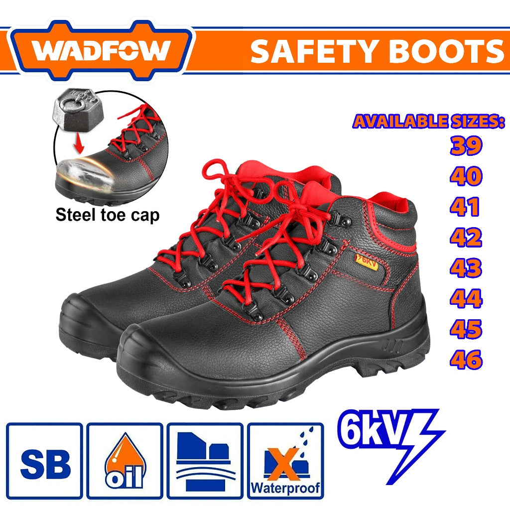 Wadfow SB Class, Split Leather and Dual Density PU Sole Safety Boots WAD-HT