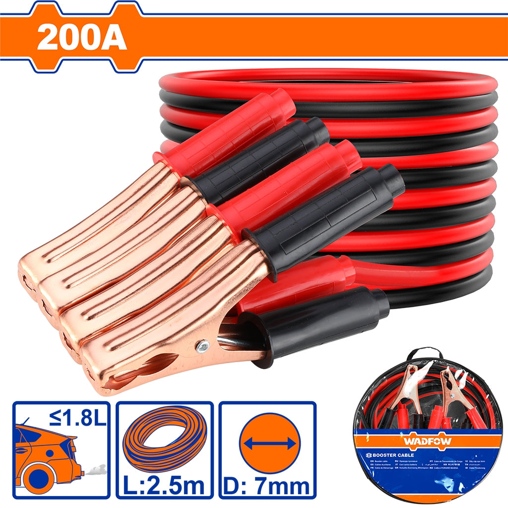 Wadfow Booster Cable for Automotive Battery Jumper (WHT)