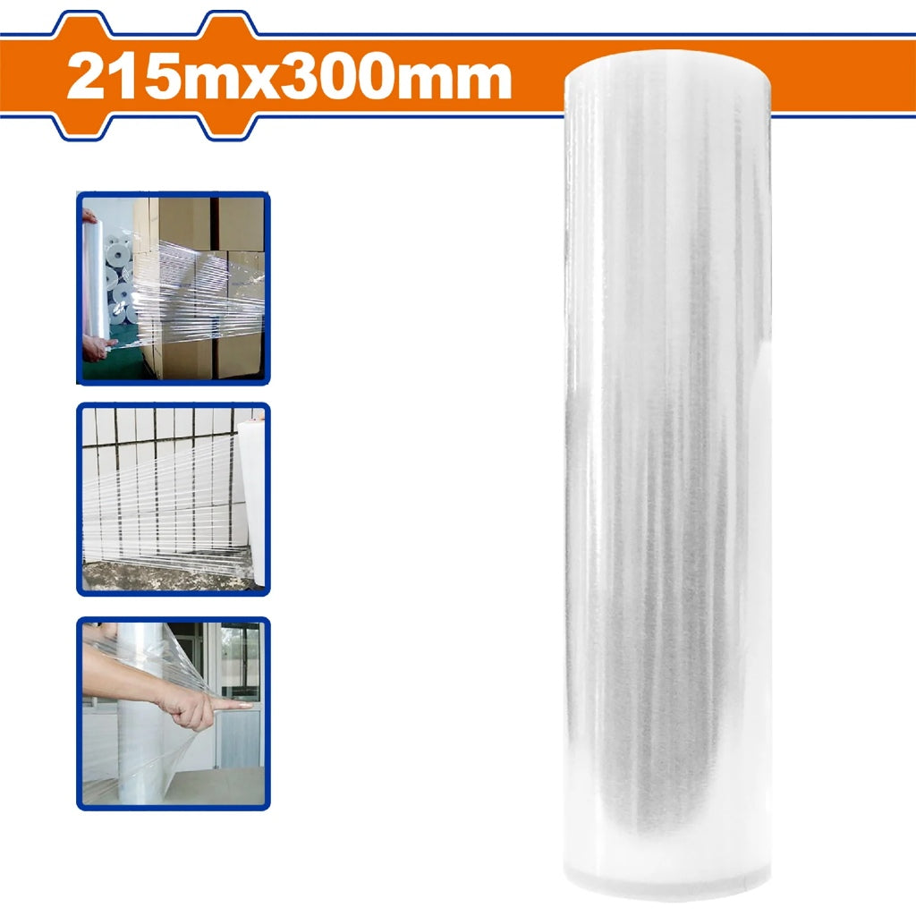 Wadfow  Roll of Transparent Stretch Wrap Film Protective & Durable Wrapping Plastic WAD-HT