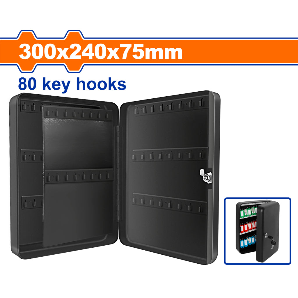 Wadfow 2.4L | 3L | 5.4L Metal Key Cabinet with 20Keys, 48 Keys, 80-Keys Capacity WYSX1H01 (WHT)