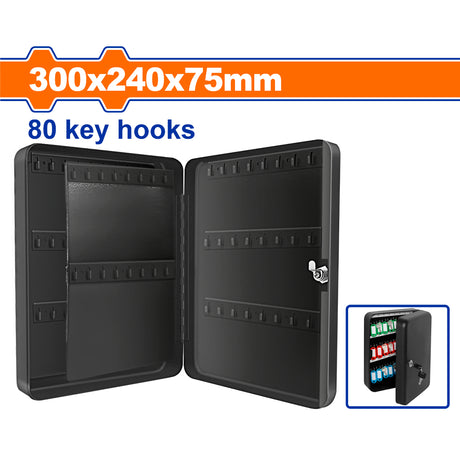 Wadfow 2.4L | 3L | 5.4L Metal Key Cabinet with 20Keys, 48 Keys, 80-Keys Capacity WYSX1H01 (WHT)