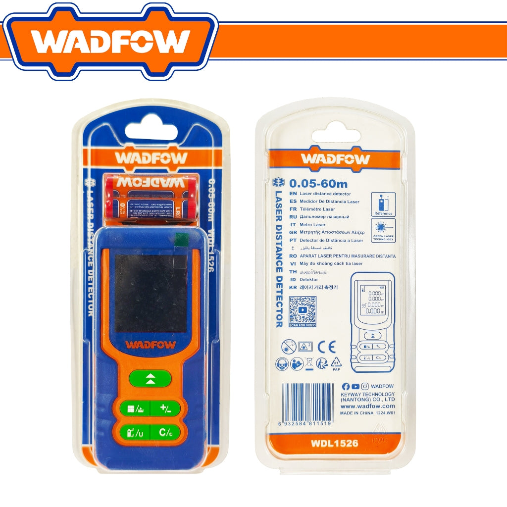 Wadfow by Winland Green Light Laser Distance Detector 0.05-60M (WDL1526)