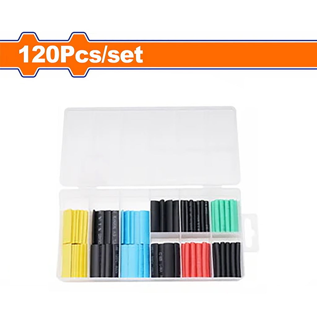 Wadfow  120PCS/Set Polyethylene Material Heat Shrink Tubing Assortment WUR1B01 WAD-HT