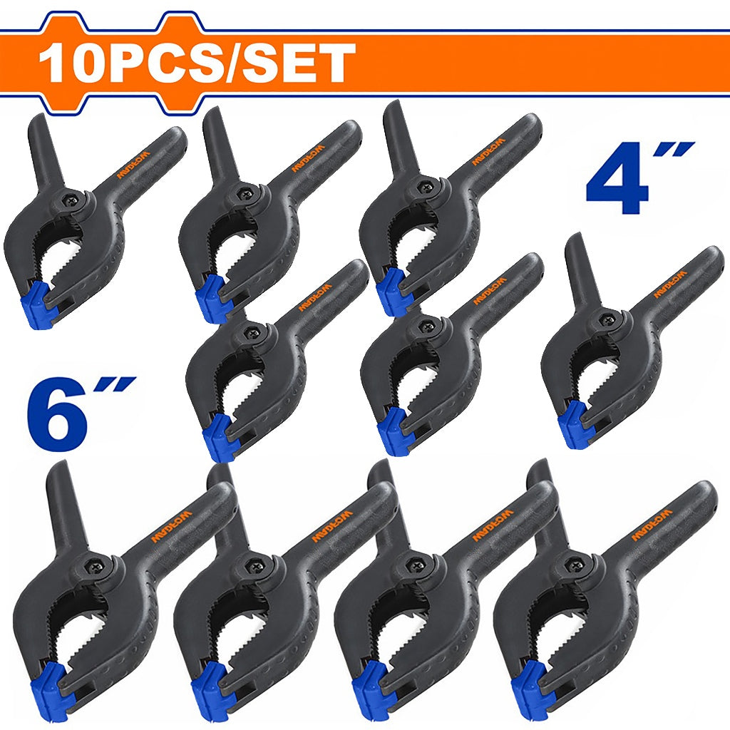 Wadfow  10pieces/Set Spring Clamp with Fiberglass Mixture Body For Woodwork DIY WCZ5510