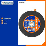 Wadfow  14in 355mm Abrasive Metal Cutting Disc Cut Off Wheel for Cut Off Machine WAC9314