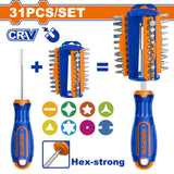 Wadfow 31 Pcs Screwdriver Bits Set for Drilling & Fastening Work WSS8431 (WHT)