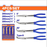 Wadfow 4 Pcs Long Nose Pliers Set WPS0644 (WHT)
