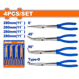 Wadfow 4 Pcs Long Nose Pliers Set WPS0644 (WHT)