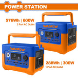 Wadfow Portable Power Station with Smart LCD Screen (WHT)