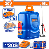 Wadfow P20S/20V Li-Ion Cordless Sprayer Agricultural Backpack Tank 16L (WPT)