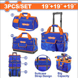 Wadfow 3 Pcs Tool Bag Set with 600D Heavy-Duty Polyester Material WTGR103 (WHT)