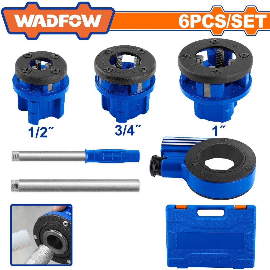 Wadfow Set of 6-Pieces Pipe Threading Kit WJK1D31 WAD-HT