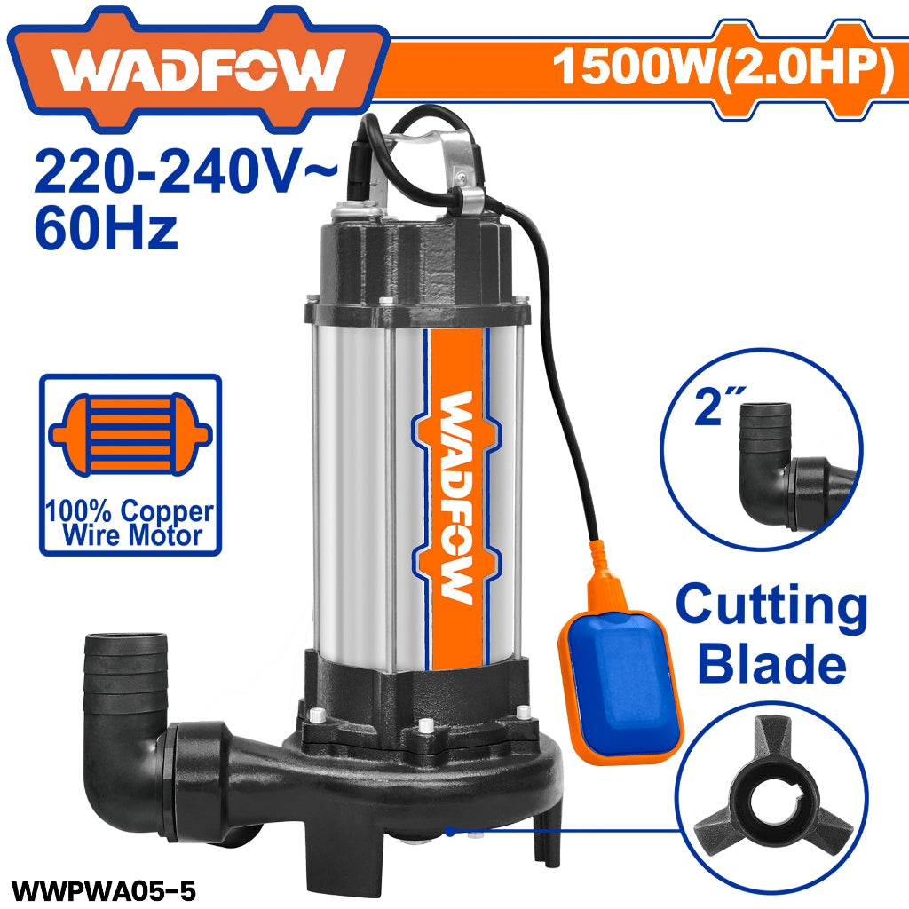 Wadfow Sewage Submersible Water Pump for Dirty Water WAD-PT