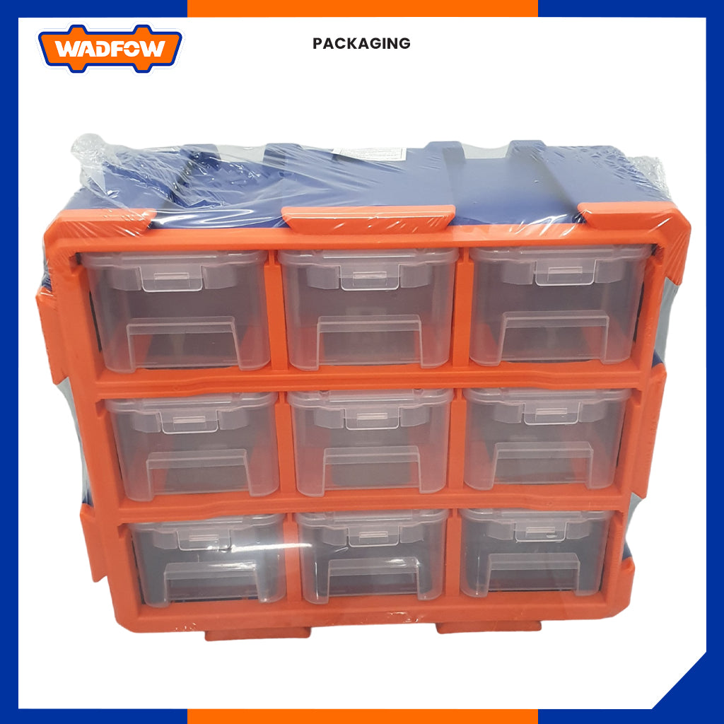 Set of 9pcs Plastic Trays Modular Storage Tower 380 x 155 x 320mm WAD-HT WTB8331