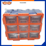 Set of 9pcs Plastic Trays Modular Storage Tower 380 x 155 x 320mm WAD-HT WTB8331