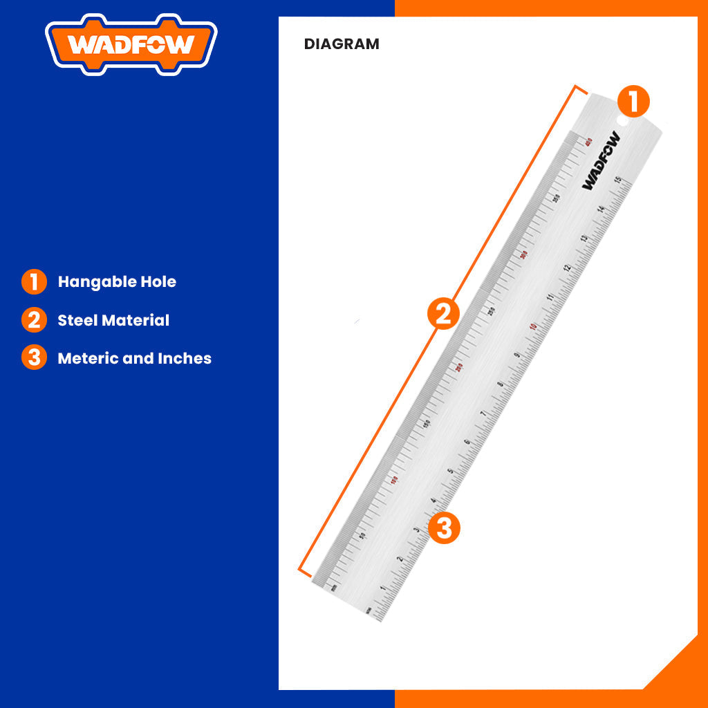 Stainless Steel Ruler 6 Inches WRU1315