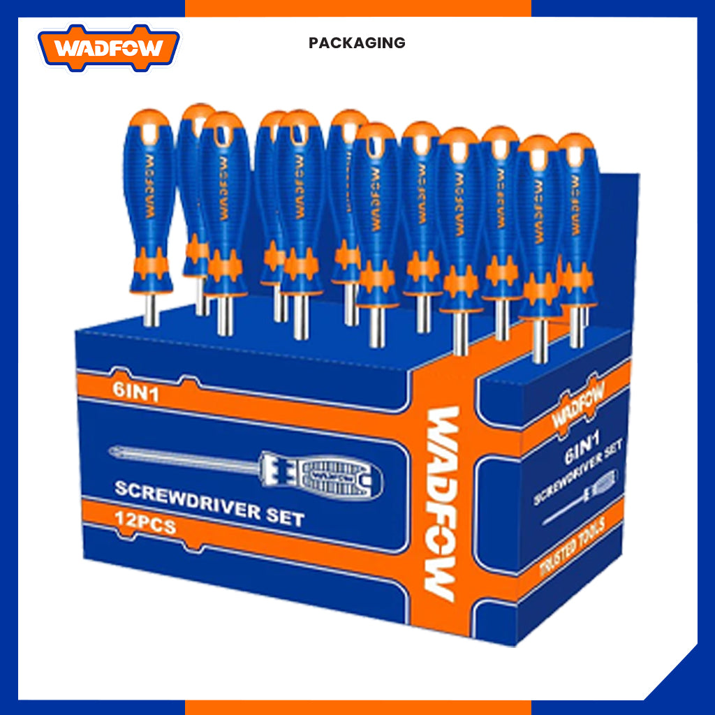 6 in 1 Interchangeable Handle Multi-Purpose Screwdriver Set (sold per piece)